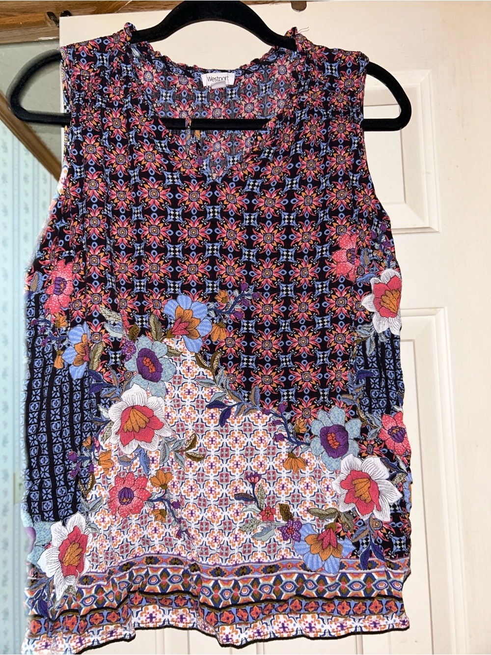 Westport Floral Patchwork Sleeveless Camisole - 1x